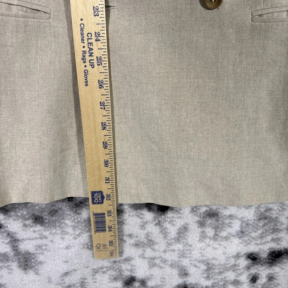 Hugo Boss Jacket Mens Size 42 Chest 100% Solbiati Linen Sand Double Breasted